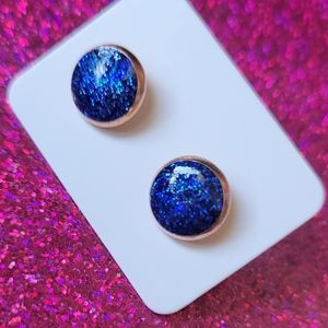 Hand made glitter earrings